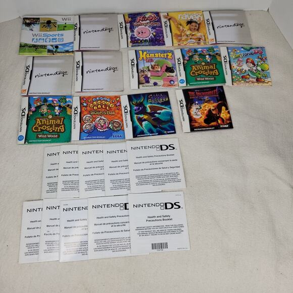 Vtg Nintendo DS Instruction Booklet Manuals Lot Kirby Wii Sports Animal Crossing - Picture 5 of 6